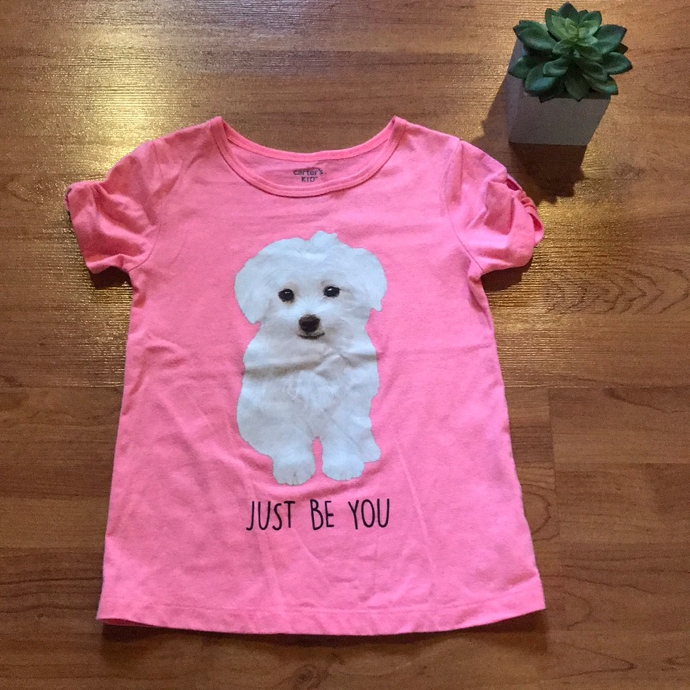 GIFTED!!5t girl Carters cute pink dog shirt